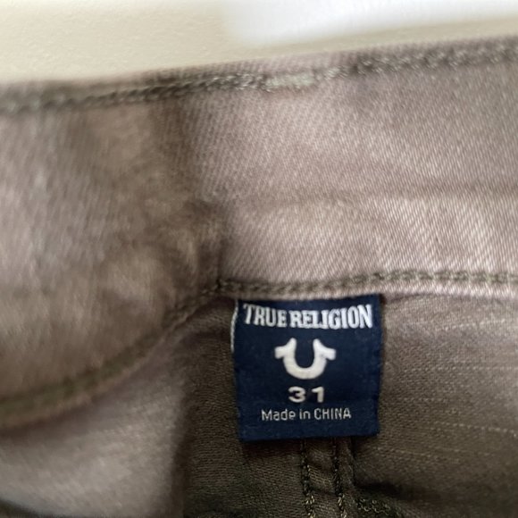 True Religion Super Skinny Crop Capri Jeans sz 31 - Picture 7 of 10